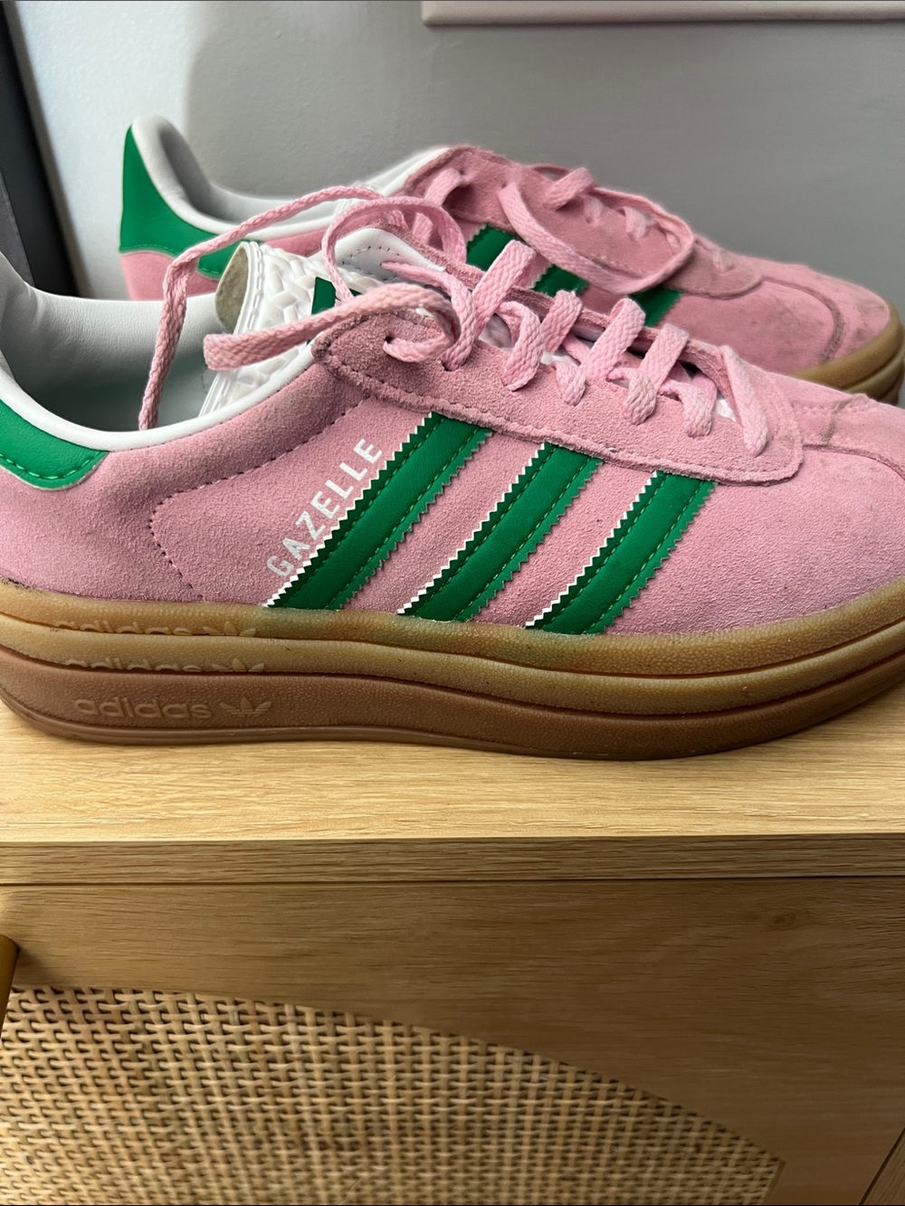Adidas Gazelle bold pink sneakers size 6 - Picture 3 of 9